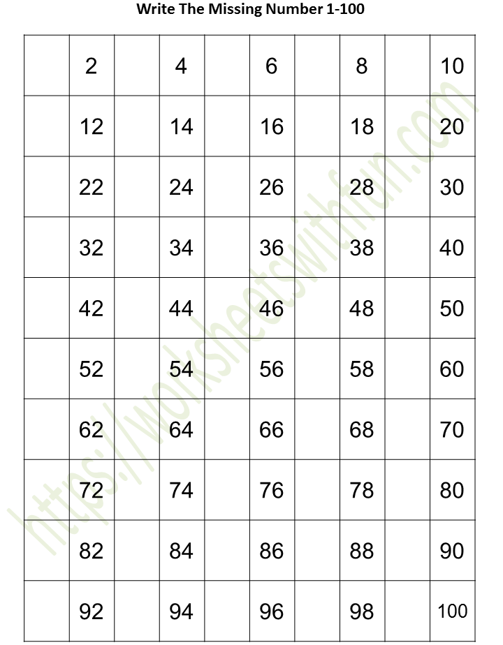 mathematics preschool missing numbers 1 100 2